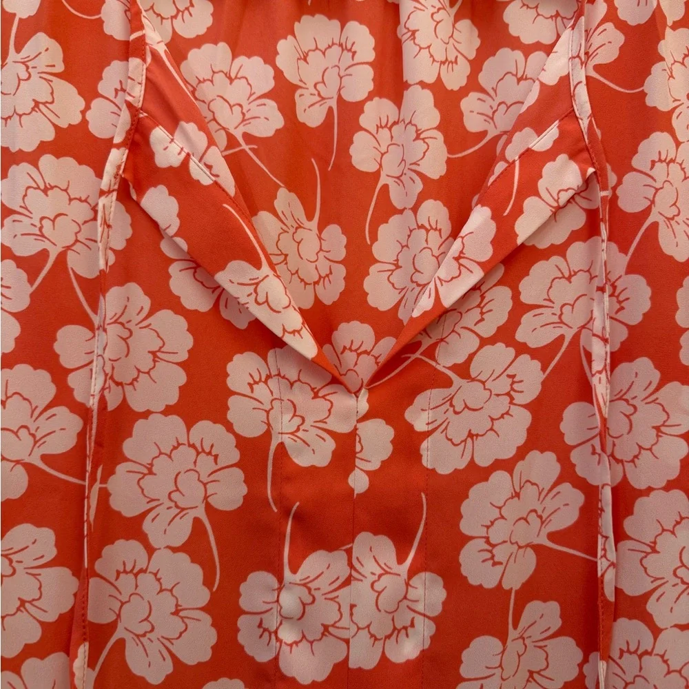 LOFT Women's Floral Sleeveless Top - Red and White - Picture 5 of 7